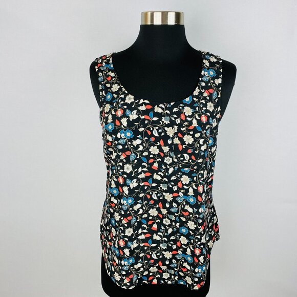 Forever 21 Perfect Summer Floral Print Keyhole Back Women's Small S Top Blouse - Picture 1 of 7